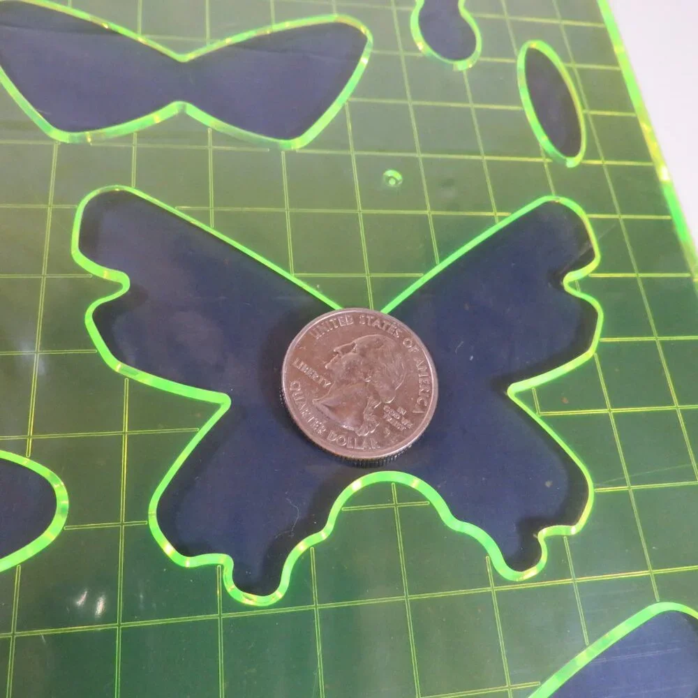 FISKARS “Shape Template” thick acrylic stencil BUTTERFLIES #1